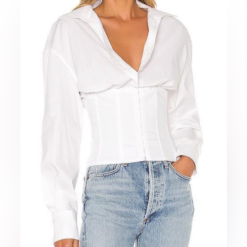Danielle Guizio White Blouse